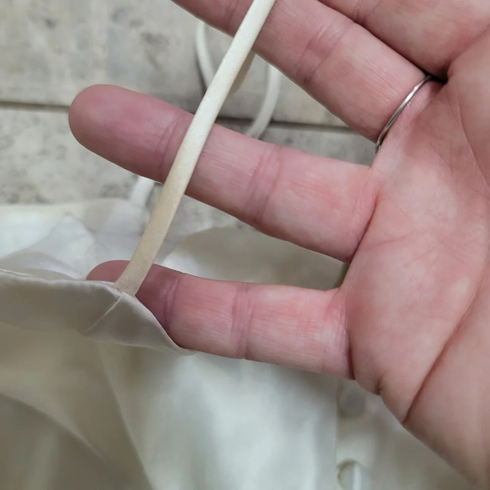 Vintage 90s Victoria’s Secret Gold Label Satin Bridal Slip Mini Dress Ivory - Picture 9 of 12